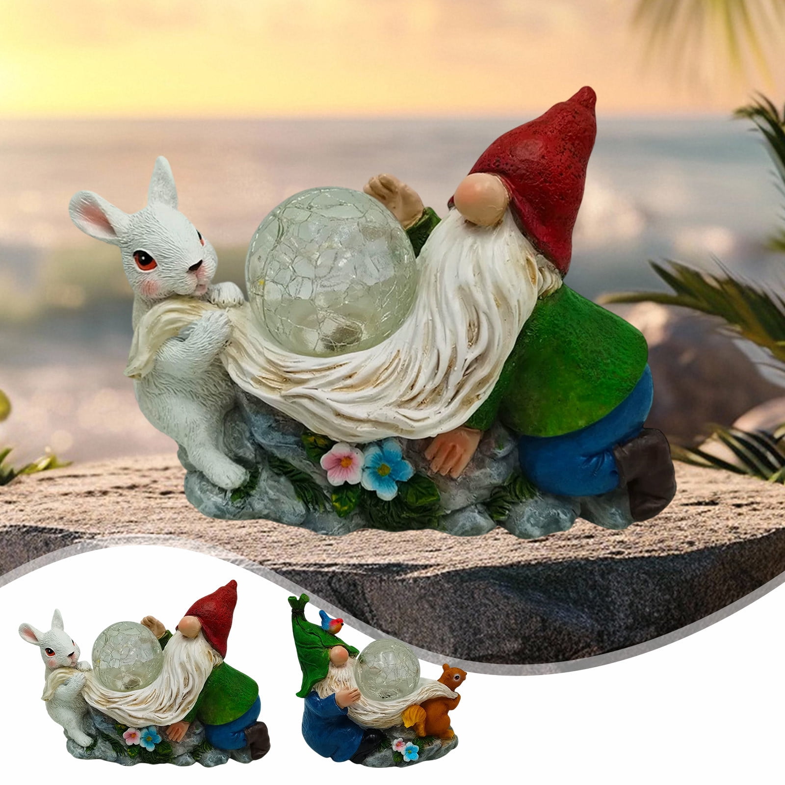 Sentmoon Solar Lights Outdoor Outdoor Solar Lights Garden Decor Solar Garden Welcome Light Solar Bunny Puppy Patio Garden Decoration