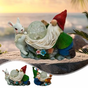 Sentmoon Lampes solaires Extérieur Lumières solaires Jardin Décor Solar Garden Bienvenue Lumière Solar Bunny Puppy Patio Garden Décoration