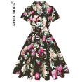 thumbnail image 1 of Robe Vintage d'Été pour Femmes Imprimé Perroquet 2024 Robe de Soirée Rétro Verte Rockabilly Années 50 60 Robe d'Été, 1 of 7