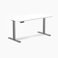 thumbnail image 1 of Desky Bureau de Jeu Assis-Debout Simple - Blanc / 59,1 x 29,5 Pouces / Gris Espace, 1 of 10