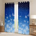 thumbnail image 2 of Erosebridal Rideaux et Draperies Animaux Papillons (52x84), Rideaux Fleurs Pissenlit Lot de 2 (52x84), Bleu Blanc, 2 of 5