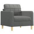 thumbnail image 2 of vidaXL Sofa Chair with Footstool Dark Grey 60 cm Fabric, 2 of 4
