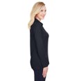 thumbnail image 3 of Ladies' CrownLux Performance Plaited Long-Sleeve Polo - BLACK - XS, 3 of 3