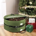 thumbnail image 1 of Contenant de Rangement pour Couronnes, Sacs de Rangement Empilables pour Couronnes de Noël avec Fermeture Éclair et Poignées, Support de Rangement pour Couronnes des Fêtes, 1 of 5