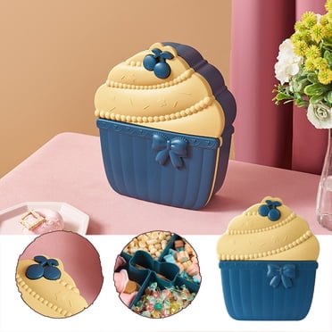 EGNMCR Room Decor, Home Decor, Wall Decor Cupcake Shaped Candy Box Multifunctional Fruit Shaped Candy Tray Food Storage Box Snack Candy Cookies Fruit Food Candy Christmas candy pocket