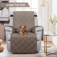 thumbnail image 2 of 2024 100% Waterproof Recliner Chair Covers Anti-Slip Recliner Couch Slipcovers for Reclining Chair with Packets Dogs Chair Cover Furniture Protector  Chocolate, 2 of 8