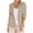 Khaki, variant on aohooy Linen Blazer Women Summer Lightweight Single Button 3/4 Sleeve Blazers for Women Business Casual Suit Jacket with Pockets Wine,M