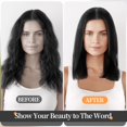 thumbnail image 3 of braveheart Black Authentic And Stylish Short Bob Wig For All Occasions Short Bob Wigs Hairnet And Wig Cap 1Set, 3 of 6