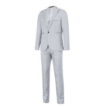 EGNMCR Men's Suits Slim Fit, 2 Piece Suit for Men, Solid Blazer Jacket & Pants, Men Tuxedo Suit Set for Business Wedding Party