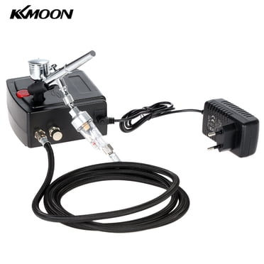 Amdohai 100-240V Ensemble Professionnel de Compresseur d'Air à Double Action à Alimentation par Gravité pour Aérographe, Peinture Artistique et Manucure