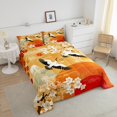 thumbnail image 4 of Cherry Blossoms Queen Comforter Set,Japanese Style Bedding Set,Traditional Crane Bed Set,Chic Floral Down Comforter, 4 of 7
