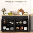 thumbnail image 4 of HOMCOM Sideboard Cabinet with Storage Drawers Adjustable Shelves Black, 4 of 10