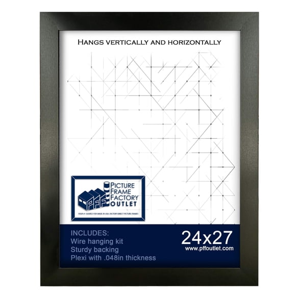 Puzzle Frame | Picture Frame | Poster Frame | Puzzle Frame | 1.25 Inch Black MDF Frame | Plexi Glass and Hanging Hardware Included (24x27)