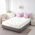 thumbnail image 4 of YST Mermaid Queue Ensemble de Literie Arc-en-Ciel 7 Pcs, Très Grand Lit – Ensemble de Draps Princesse Scintillant, Kawaii Réversible, Polyester, 4 of 5