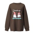 thumbnail image 4 of 2023 Chandails de Noël pour Femmes en Liquidation Mode Manches Longues Col Rond Imprimé de Noël Hauts Amples Blouse Chandails, 4 of 5