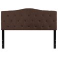 thumbnail image 3 of Cambridge Tufted Upholstered Queen Size Headboard in Dark Brown Fabric, 3 of 9