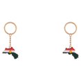 thumbnail image 3 of Baohd Pendentif Carte Drapeau Coloré - Se Démarquer de la Foule Charmant Collier Collier de Mode Cadeau Porte-Clés 2Set, 3 of 6