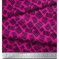 thumbnail image 2 of Soimoi Pink polyester Crepe Fabric Brush Stroke Abstract Fabric Prints By Yard 52 Inch Wide, 2 of 3