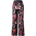 thumbnail image 4 of ORUYROP Womens Wide Leg Yoga Palazzo Pants Casual Printed Drawstring Trousers, 4 of 5
