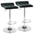 thumbnail image 1 of Bronte Living Leatherette Bar Stool with Adjustable Height, 360 Swivel Design and Pedestal Base with Footrest for Kitchen, Bar, Kitchen Island - Series Patricia - Set of 2, 1 of 8