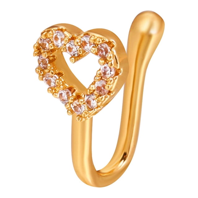 Clip On Nose Rings For Women Non-Pierced Nose Hoop Ring Adjust Nose Cuff