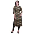 thumbnail image 1 of Bimba Kurtis Droits pour Femmes Longue Robe Kurti Imprimée Haut Indien à Manches 3/4, 1 of 6