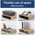 thumbnail image 4 of FITUEYES Computer Monitor Stand Riser for Wide Printer/Laptop/TV Riser Desk for Home and Office Oak, 4 of 7
