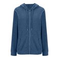 thumbnail image 4 of Erwazi Cardigans pour Femmes en Tricot Côtelé à Fermeture Éclair, Chandails à Capuchon à Manches Longues, Tuniques, Hauts Légers, Cardigans, Vestes, 4 of 6