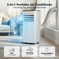 thumbnail image 4 of SIMZLIFE Portable Air Conditioner 8000 BTU,Portable Ac Unit up to 550 Sq,White, 4 of 8