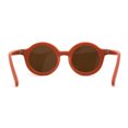 thumbnail image 2 of Kids Child Size Thick Plastic Round Circle Lens Retro Sunglasses Orange Brown, 2 of 4
