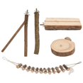 thumbnail image 2 of Rdeghly 5pcs Wooden Birds Climbing Perch Set Parrots Standing Swing Bird Playing Toy HOT, 2 of 8
