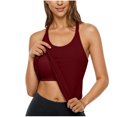 thumbnail image 1 of cfhntfmh Womens Tank Tops Built-In Bra Ribbed Cami Tanks Lightweight Racerback Yoga Sports Undershirt Tank Running Shirts, 1 of 7