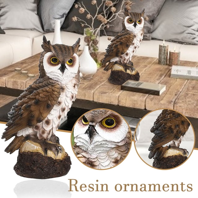 Meitianfacai Gardening Resin Crafts Owls Rats And Birds Garden Decorations