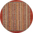 thumbnail image 1 of Ahgly Company Tapis d'Intérieur Ronds Abstraits Rouges Abstraits pour Aire, 3 Pieds Rond, 1 of 6