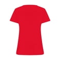 thumbnail image 4 of Dealovy Hauts de Sortie pour Femmes Manches Courtes Col Rond T-Shirts Ajustés Doux Couleur Unie Confortables Basiques, 4 of 5