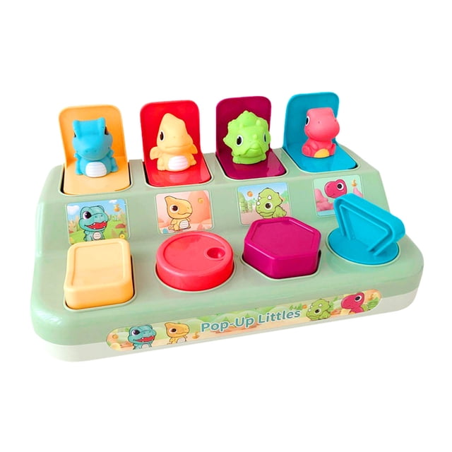 Dinosaur Pop-Up Cause Effect Toy, Button Press Mechanism Box, Early Education Activity