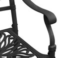 thumbnail image 5 of vidaXL Ensemble Bistro 3 Pcs Aluminium Moulé Noir, 5 of 5