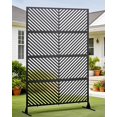 thumbnail image 1 of Bingirl 72x47 Inch Freestanding Metal Privacy Screen: Heavy Duty, Rust-Resistant, and Weatherproof for Outdoor Patios - Ideal as a Fence Panel, 1 of 8