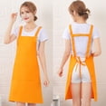 thumbnail image 1 of EGNMCR H Back Style Apron With Pocket For Women Men Adjustable Large Size Comfortable Kitchen Home Cooking Cooking Apron, 1 of 5