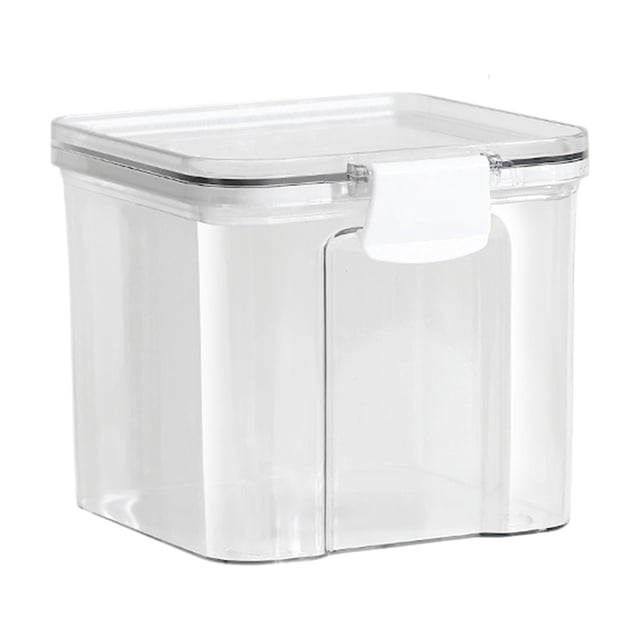 YIMWNYI Clear Airtight Food Storage Container, Plastic Canisters, Kitchen Pantry Organization, Leak-Proof Storage, Ideal for Flour, Rice, Snacks, Easy to Clean, Food Safe, BPA-Free