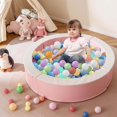 thumbnail image 4 of Costway 44.5" x 10" Baby Ball Pit Detachable Foam Ball Pit with 50 Colorful Ocean Balls Pink, 4 of 10