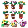 thumbnail image 2 of 6pcs DIY Non-woven Flowerpot DIY Craft Project Flowerpot Craft Kit for Kids, 2 of 5