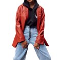 thumbnail image 2 of Kmbangi Female Coat Solid Color Tailored Collar Long Sleeve Suit Jacket, 2 of 9