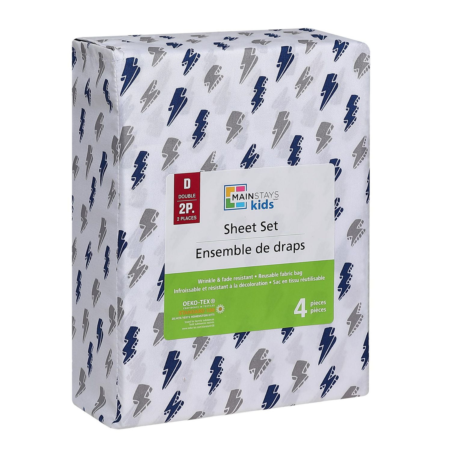 Mainstays Kids Printed Easy Wash Soft-Microfiber Sheet Set