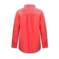 thumbnail image 5 of Babysbule Hauts pour Femmes Manches Longues Liquidation Mode Femmes Décontracté Poches Uni Col Rabattu Cardigan Manches Longues T-Shirt Ample Blouse Hauts à Boutons, 5 of 5
