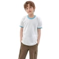 thumbnail image 1 of Hauts d'Été pour Garçons en Bas Âge T-Shirts à Manches Courtes Col Rond Coupe Ample Décontractée T-Shirts de Printemps pour Garçon 8-9T, 1 of 7