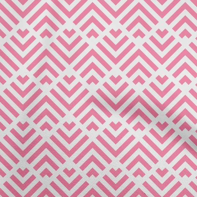 oneOone Cotton Flex Pink Fabric Geometric Sewing Craft Projects Fabric Prints By Yard 40 Inch Wide