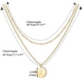 thumbnail image 3 of SIfdSeng Women's Fashion Heart Letter Necklace 26 Letters Circular Double Layer Neck Chain, 3 of 6