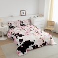 thumbnail image 3 of Erosebridal Ensembles de Couette Fleurs de Cerisier Roses Format Tout-Petit, Couettes et Duvets Motif Vache, Réversible 2 Pcs, 3 of 8