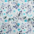thumbnail image 1 of oneOone Polyester Spandex Turquoise Blue Fabric Florals Sewing Craft Projects Fabric Prints By Yard 56 Inch Wide, 1 of 4